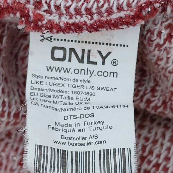 ONLY TIGER SWEATER LIKE LUREX TIGER L/S Sweat M - Picture 5 of 5